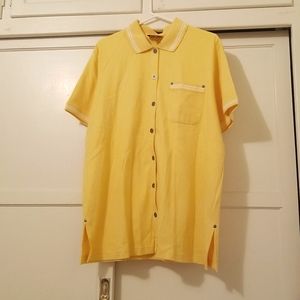 EWear Yellow Collar Button Down Shirt